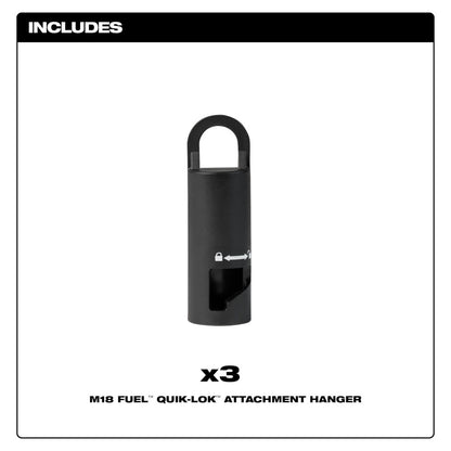 Includes M18 FUEL™ QUIK-LOK™ Attachment Hanger