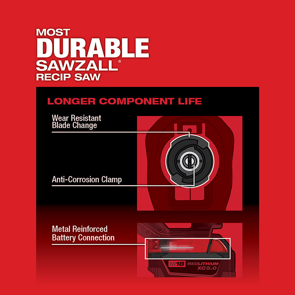 M18 FUEL™ SAWZALL® Recip Saw - 1 Battery XC5.0 Kit