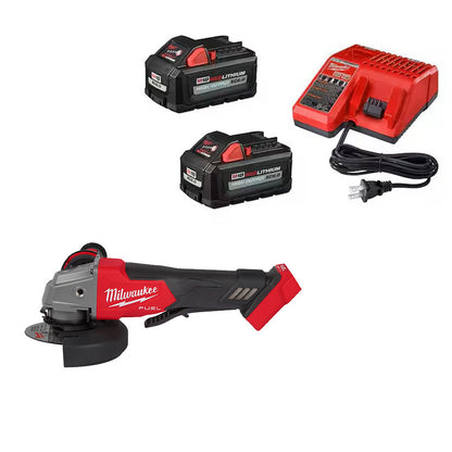 M18 FUEL™ 4-1/2" / 5" Grinder Paddle Switch, No-Lock & M18 REDLITHIUM HIGH OUTPUT XC6.0 Battery 2-Pack System Starter Kit Bundle