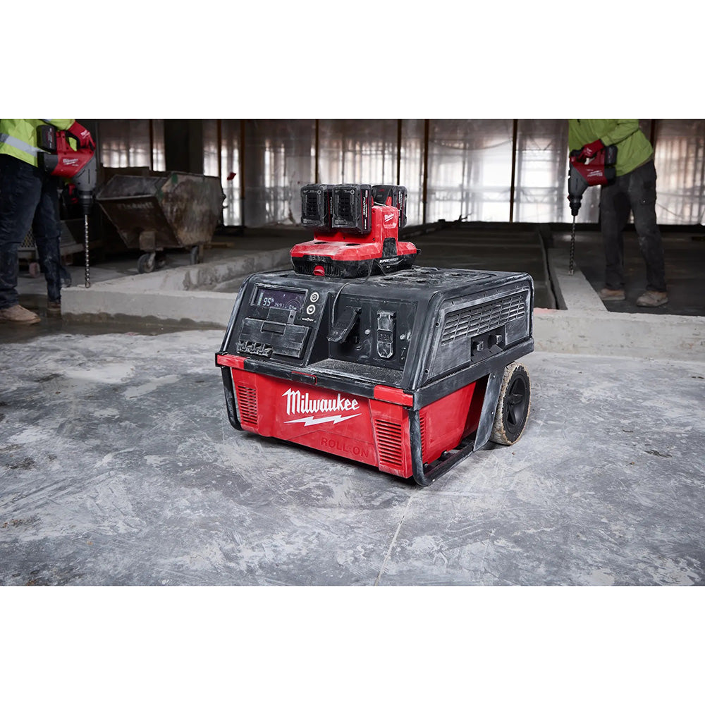Milwaukee tool Super Charger on a construction site