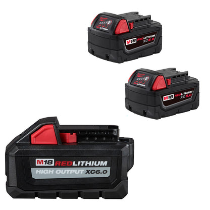M18™ REDLITHIUM™ HIGH OUTPUT™ XC 6.0Ah Battery Pack & M18™ REDLITHIUM™ XC 5.0Ah Extended Capacity Battery Pack (2 Piece) Bundle