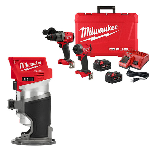 M18 FUEL™ Compact Router & M18 FUEL™ 2-Tool Combo Kit Bundle