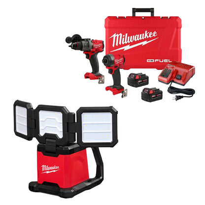 M18™ ROVER™ Dual Power Triple-Panel Flood & Area Light & M18 FUEL™ 2-Tool Combo Kit Bundle