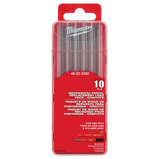 Milwaukee mechanical pencil lead refills in red packaging on a white background