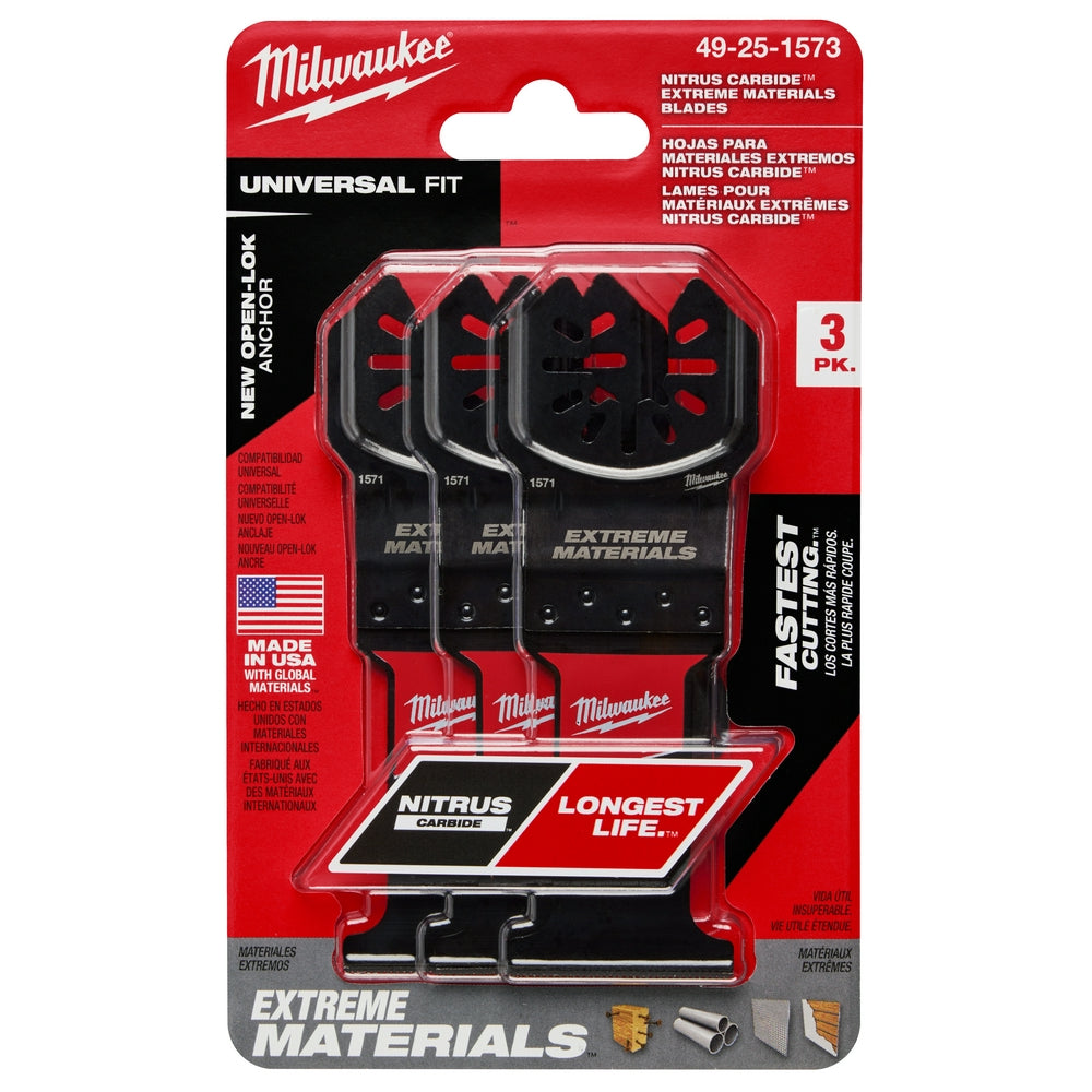 NITRUS™ Carbide Extreme Materials Universal Fit OPEN-LOK™ Multi-Tool Blade (3 PK)