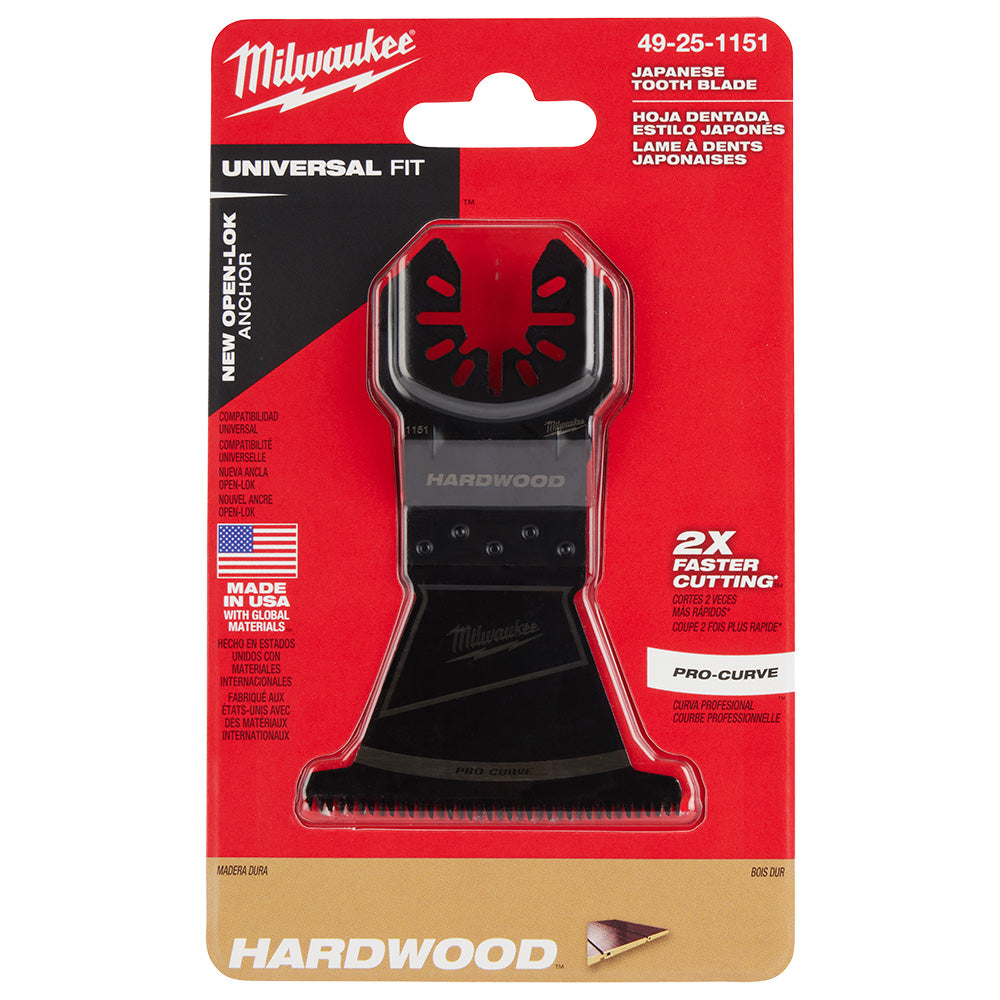OPEN-LOK™ 2-1/2" HCS Japanese Tooth PRO-CURVE™ Hardwood Multi-Tool Blade