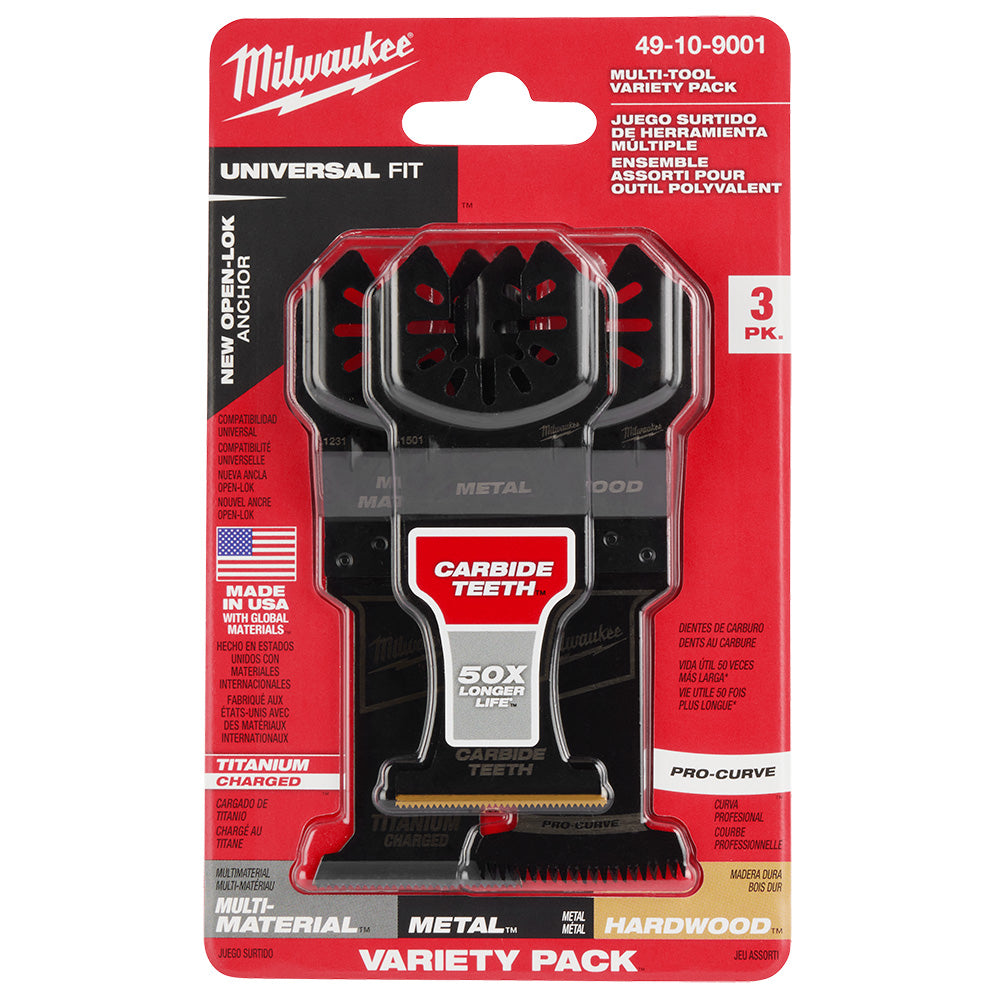 OPEN-LOK™ All-Purpose Multi-Tool Blade Variety Pack 3PC