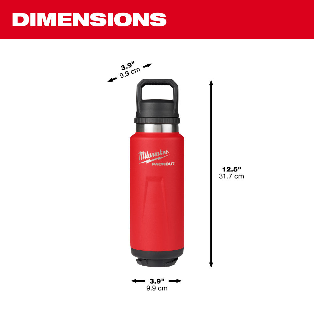 PACKOUT™ 36oz Insulated Bottle with Chug Lid - Red