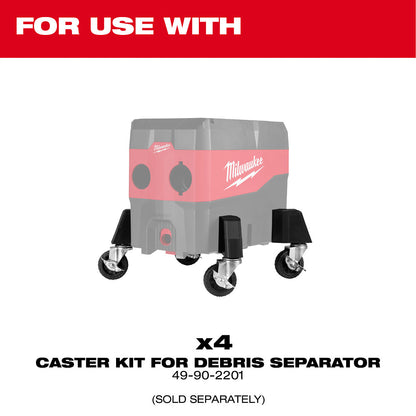 For use with x4 caster kit for debris separator #49-90-2201 (Sold Separately)
