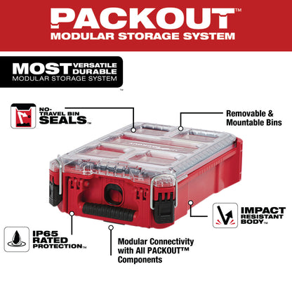 PACKOUT™ Compact Organizer with features highlighted on a white background.