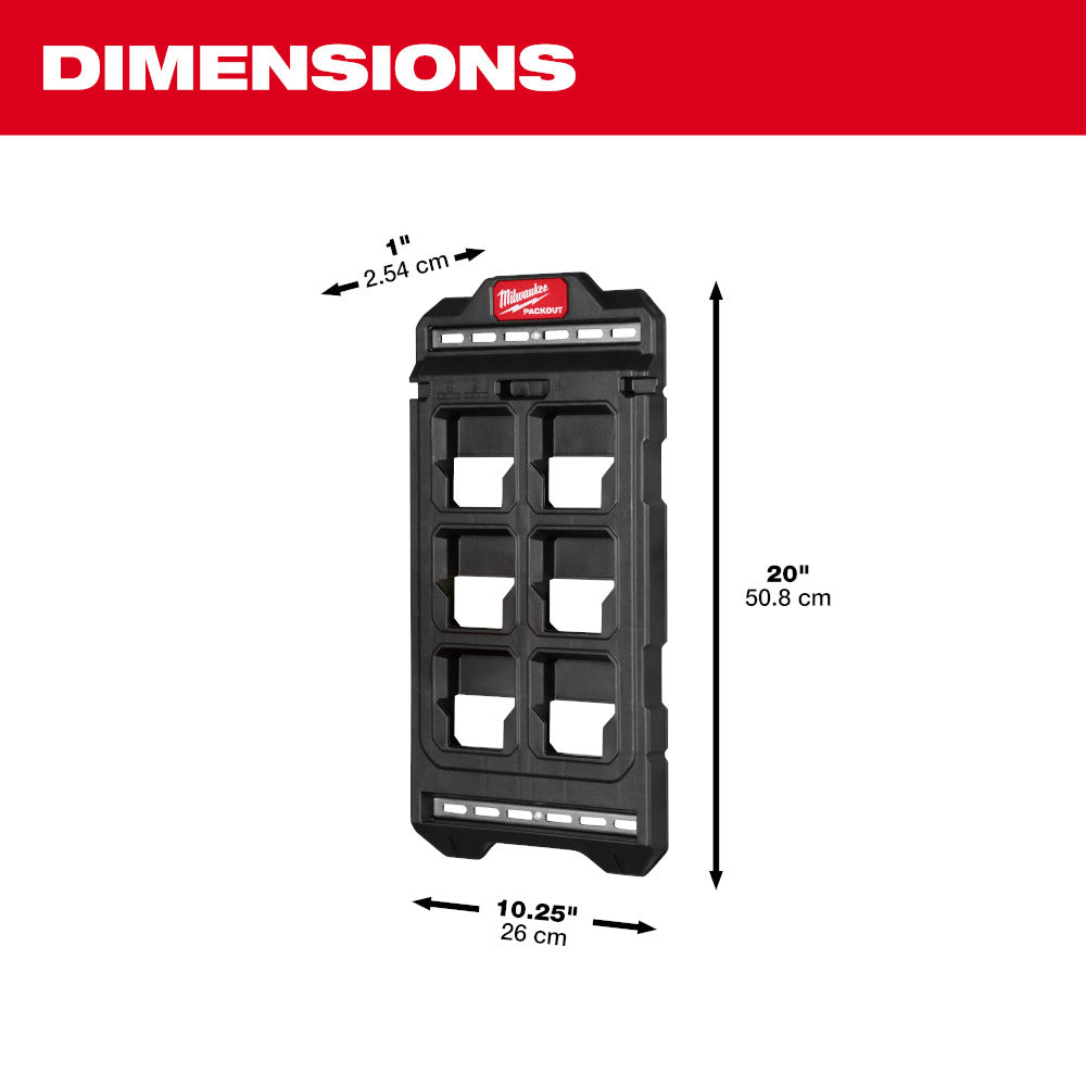 PACKOUT™ Compact Wall Plate - Dimensions
