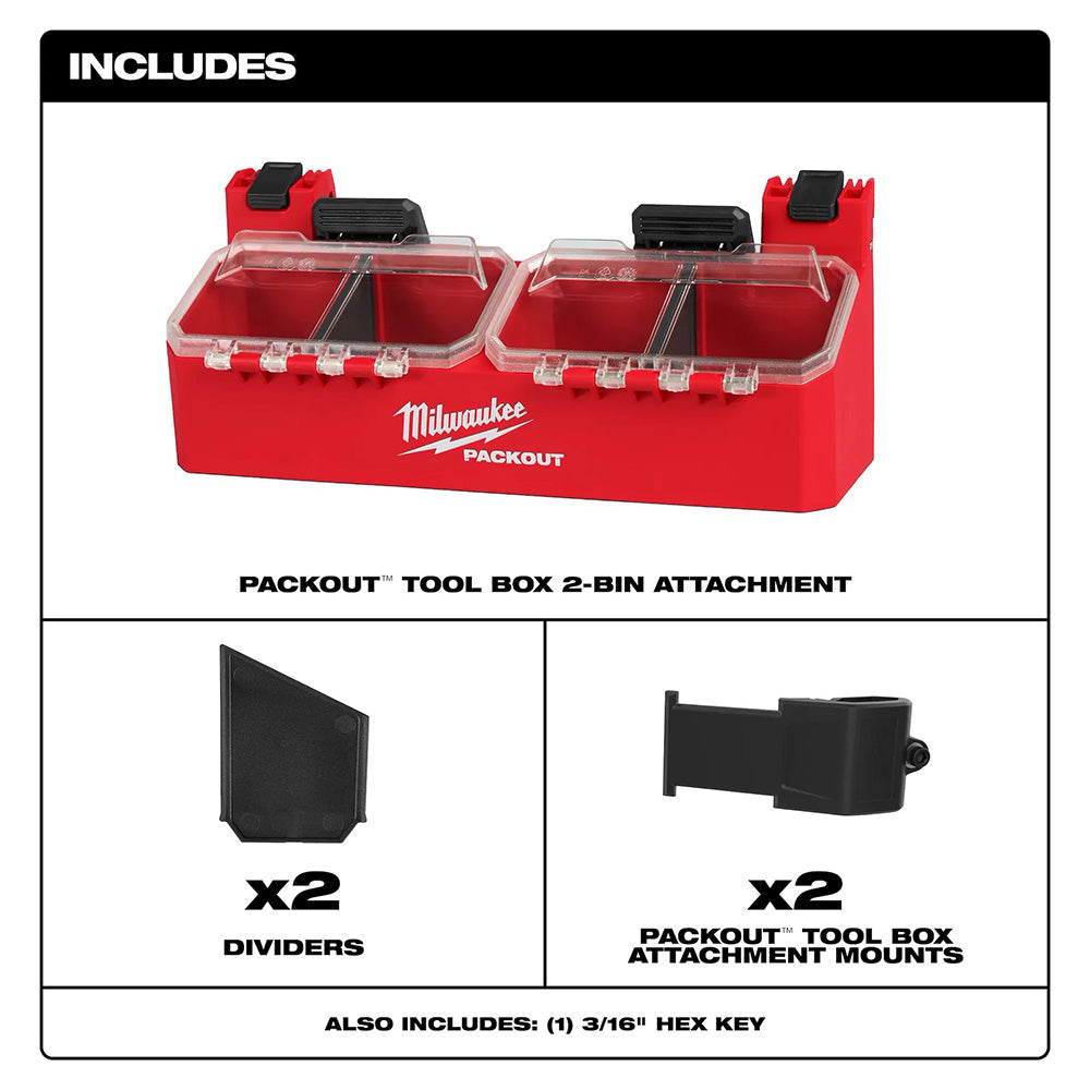 PACKOUT™ Tool Box 2-Bin Attachment