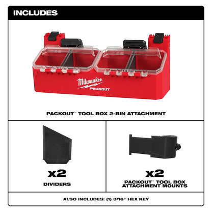 PACKOUT™ Tool Box 2-Bin Attachment