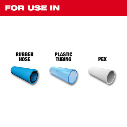 For use in Rubber Hose, Plastic Tubing, PEX