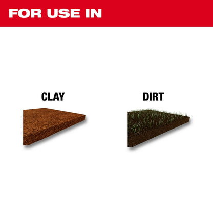 For use in Clay and Dirt