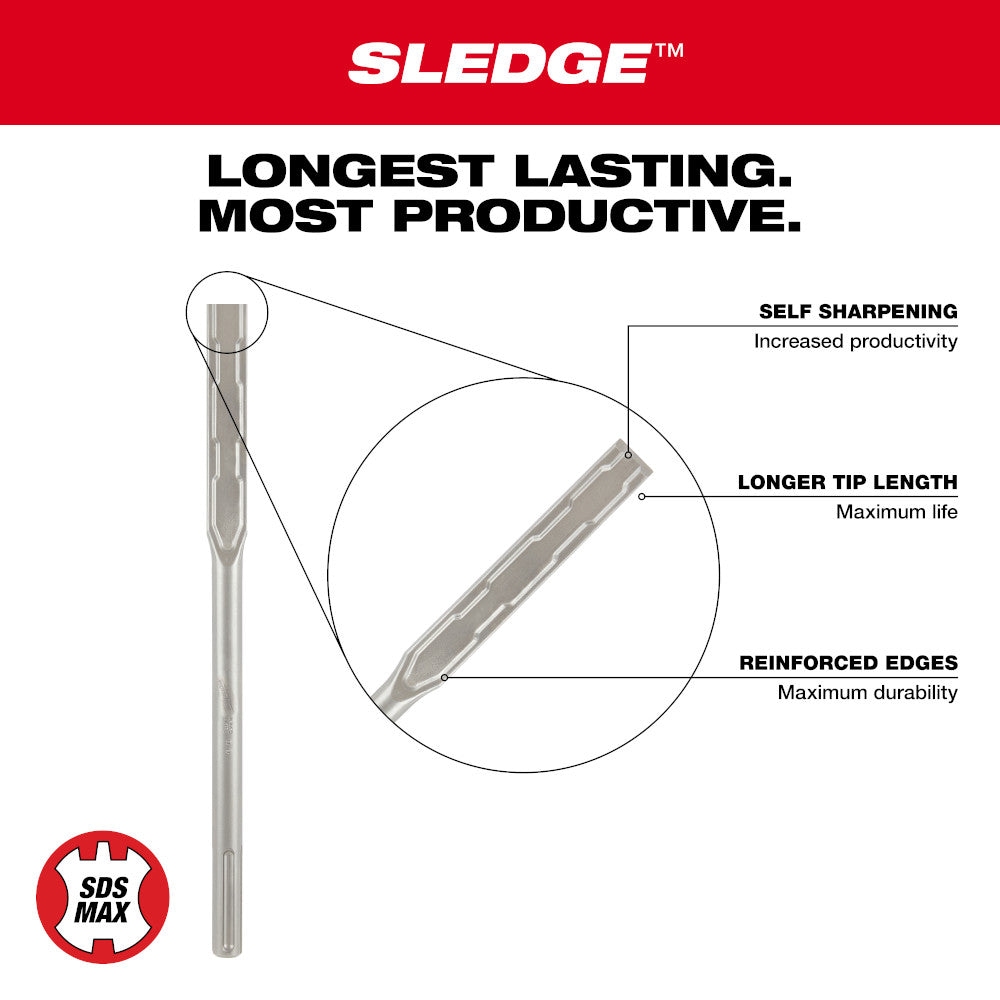 SDS MAX SLEDGE™ 1" X 16" Flat Chisel
