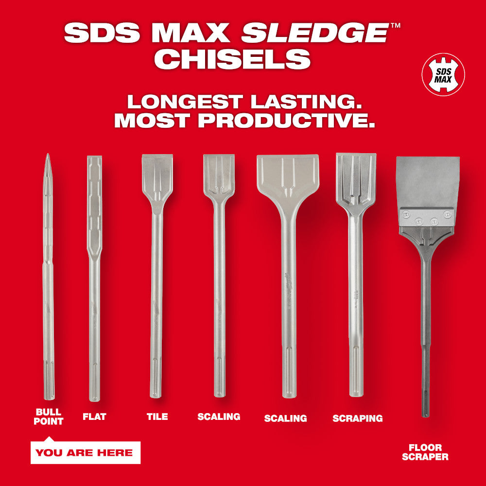 SDS Max SLEDGE™ 16" Bull Point Chisel