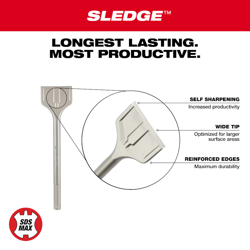 SDS Max SLEDGE™ 3" Scaling Chisel