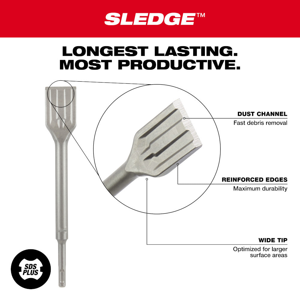 SDS Plus SLEDGE™ 1-1/2" Scaling Chisel