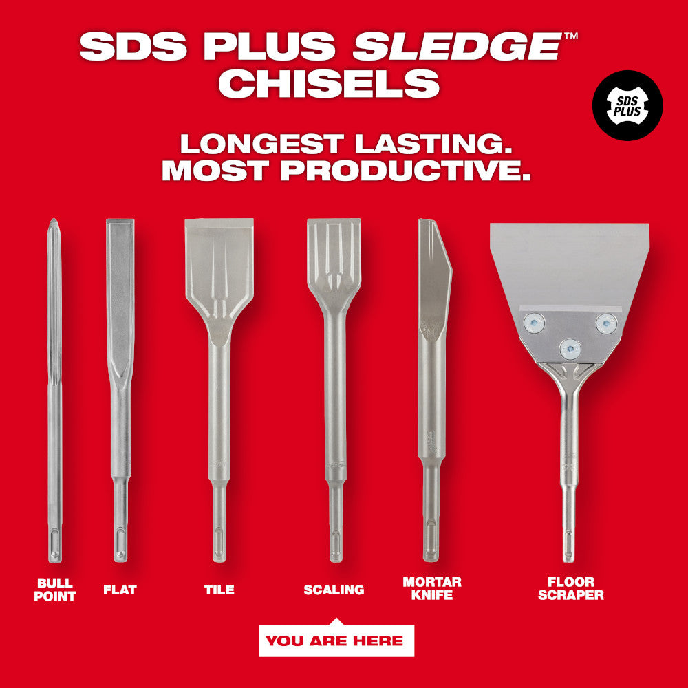 SDS Plus SLEDGE™ 1-1/2" Scaling Chisel