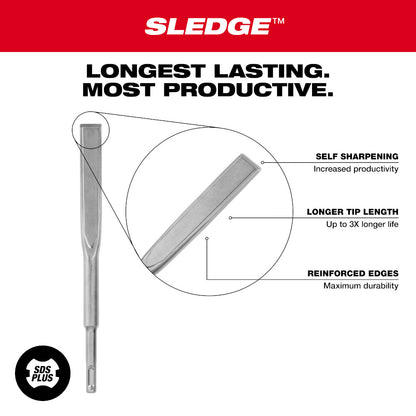 SDS Plus SLEDGE™ 3/4" X 10" Flat Chisel