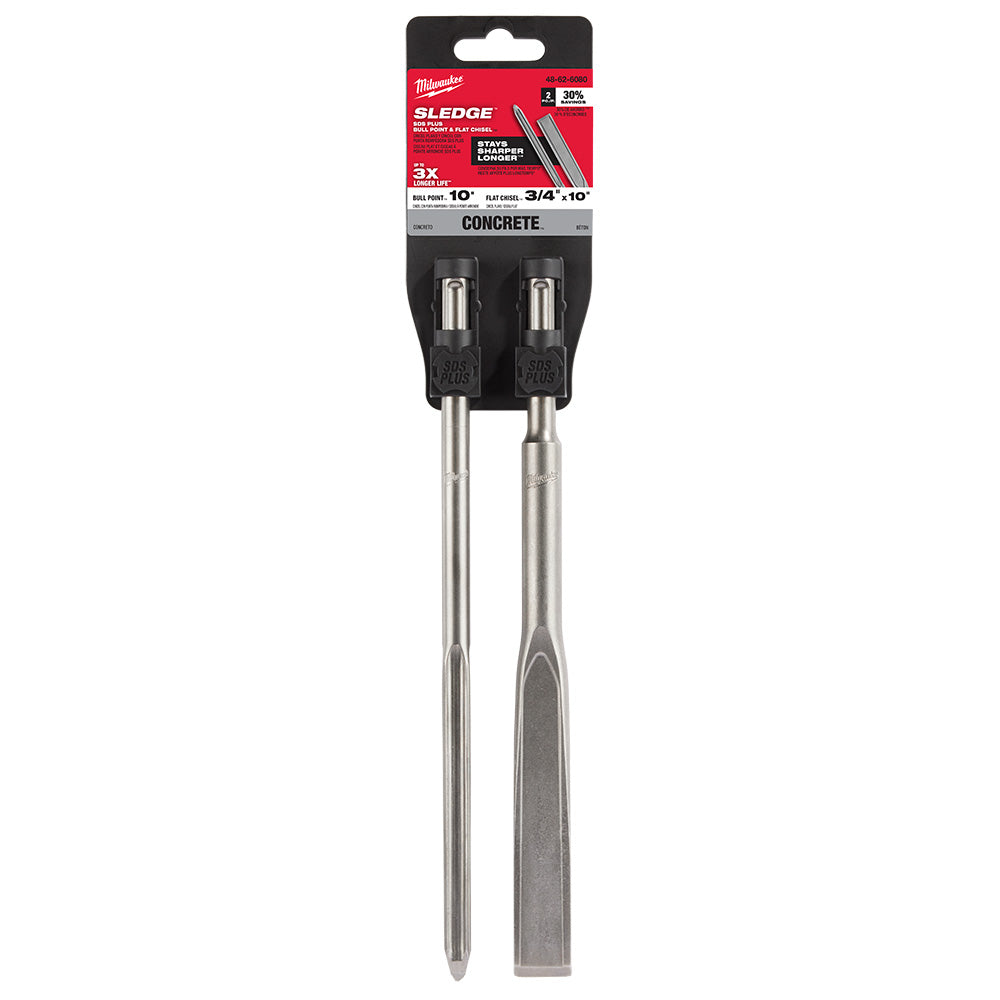 SDS Plus SLEDGE™ Bull Point & Flat Chisel (2 PK)