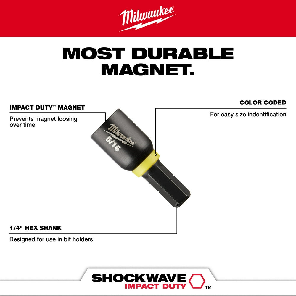 SHOCKWAVE™ 1" Impact Duty Insert Magnetic Nut Driver Set 5PC