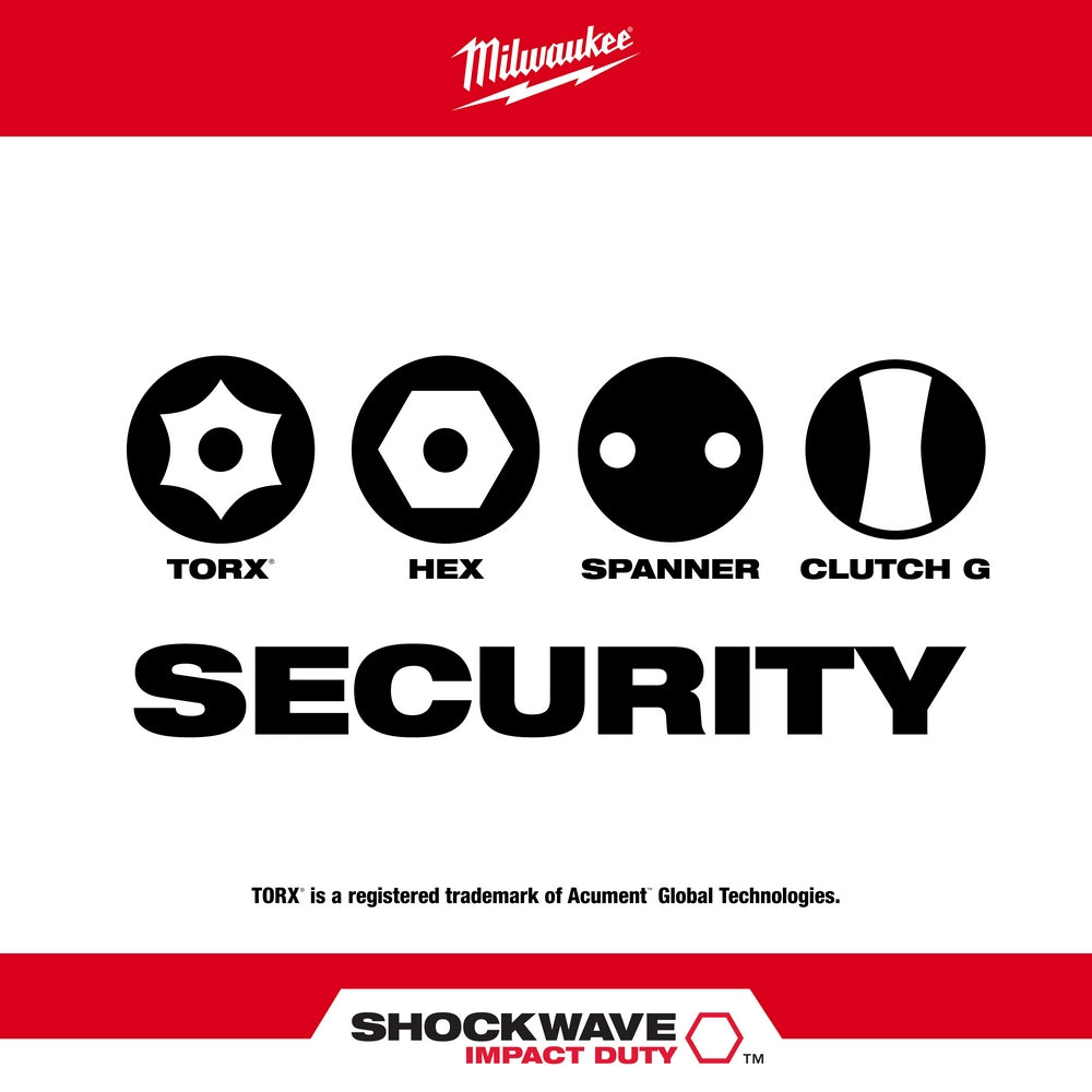 SHOCKWAVE™ 1" Impact Duty Security Insert Bit Set - 9PC