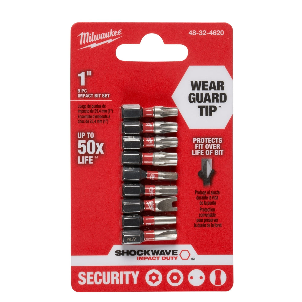 SHOCKWAVE™ 1" Impact Duty Security Insert Bit Set - 9PC