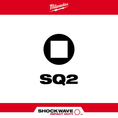 SHOCKWAVE™ 1" Impact Duty Square Recess #2 Insert Bits (5 PK)