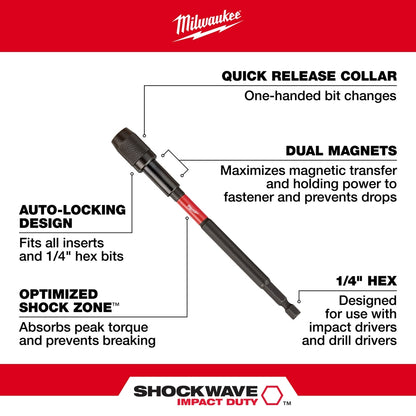 SHOCKWAVE™ 12" Impact Duty Locking Bit Holder