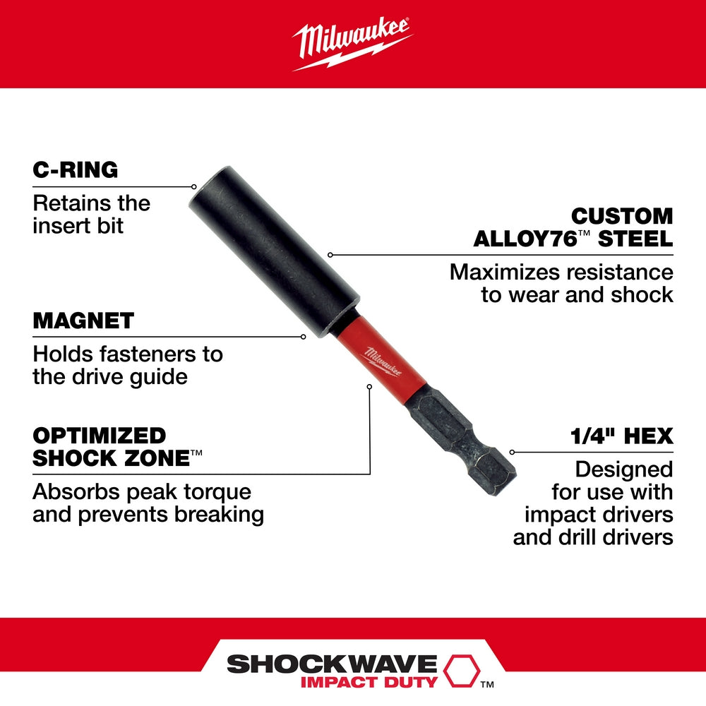 SHOCKWAVE™ Compact Impact Duty Magnetic Bit Holder