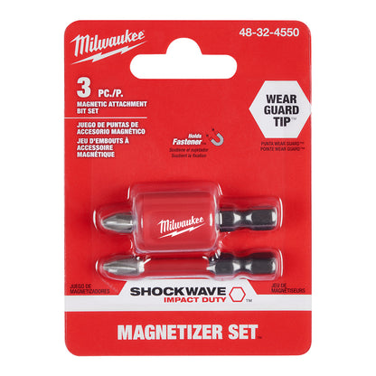 SHOCKWAVE™ Impact Duty Magnetic Attachment and PH2 Bit Set - 3PC