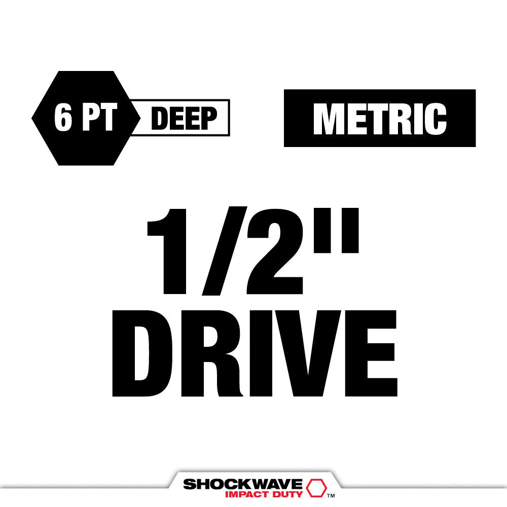 SHOCKWAVE™ Impact Duty Socket 1/2” Dr 16PC MM PACKOUT™ Set