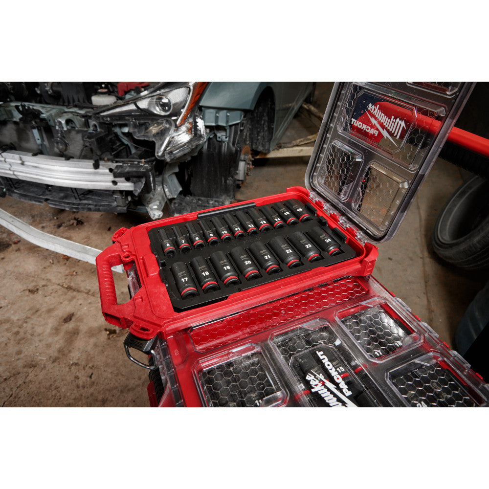 SHOCKWAVE™ Impact Duty Socket 3/8” Dr 19PC MM PACKOUT™ Set