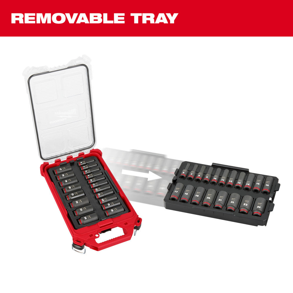 SHOCKWAVE™ Impact Duty Socket 3/8” Dr 19PC MM PACKOUT™ Set