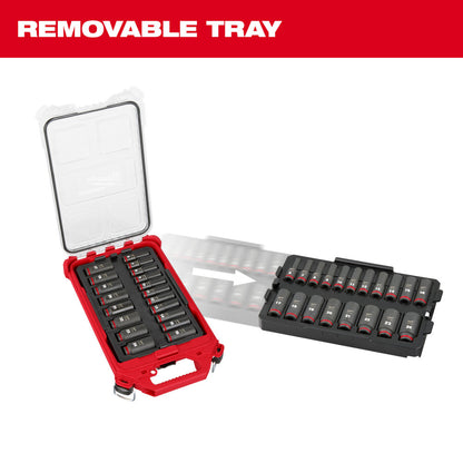 SHOCKWAVE™ Impact Duty Socket 3/8” Dr 19PC MM PACKOUT™ Set