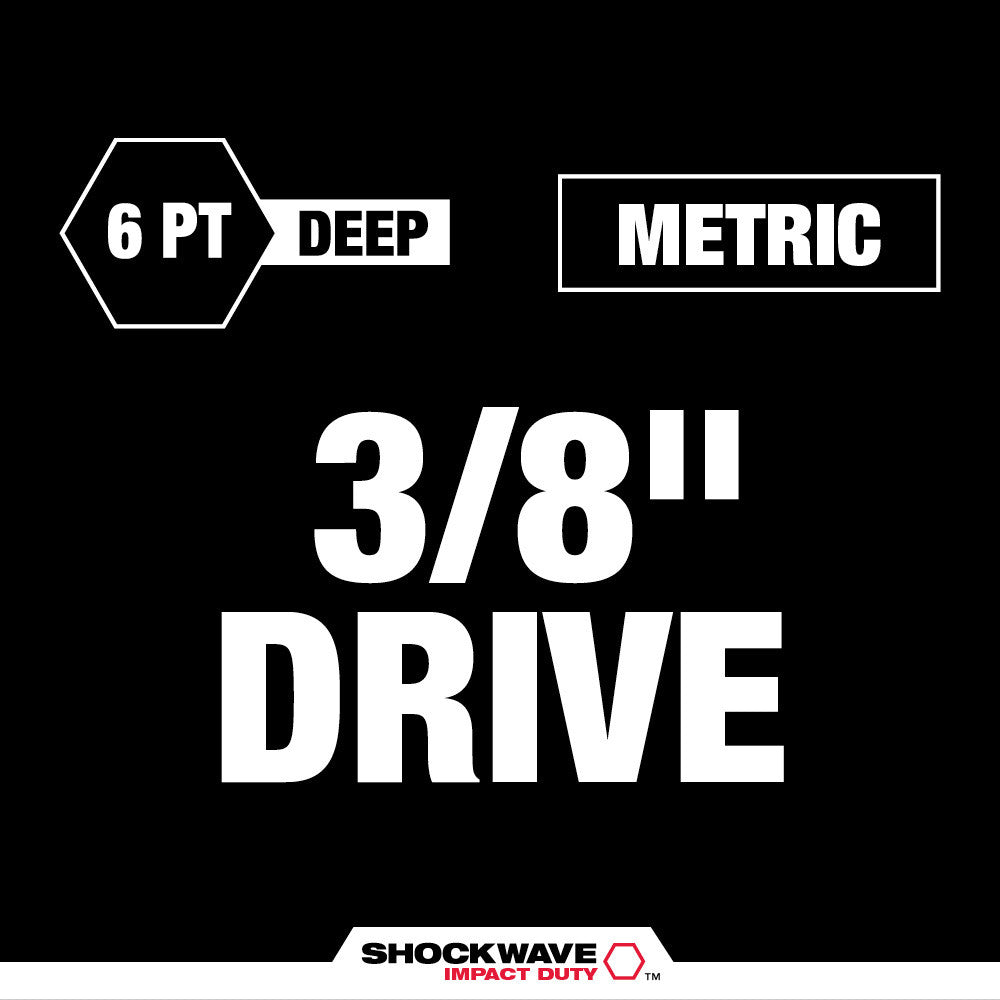 SHOCKWAVE™ Impact Duty Socket 3/8” Dr 19PC MM PACKOUT™ Set