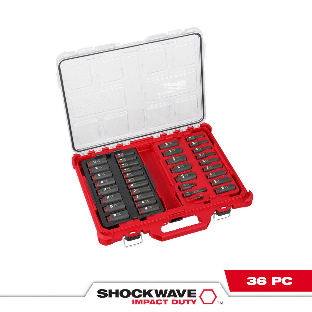 SHOCKWAVE™ Impact Duty Socket 3/8” Dr 36PC PACKOUT™ Set
