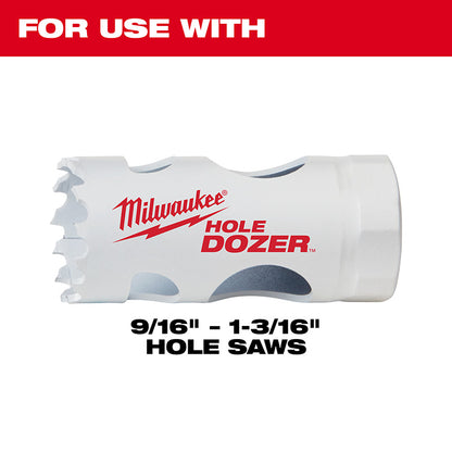 For use with 9/6" - 1-3/16" Hole saws