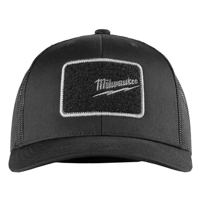 Black cap with Milwaukee logo on a white background