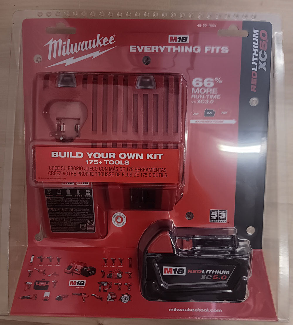 M18™ REDLITHIUM™ XC 5.0Ah Battery and Charger Starter Kit