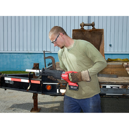 Man using Sawzall with Super Sawzall Torch Blade 18 TPI 9"