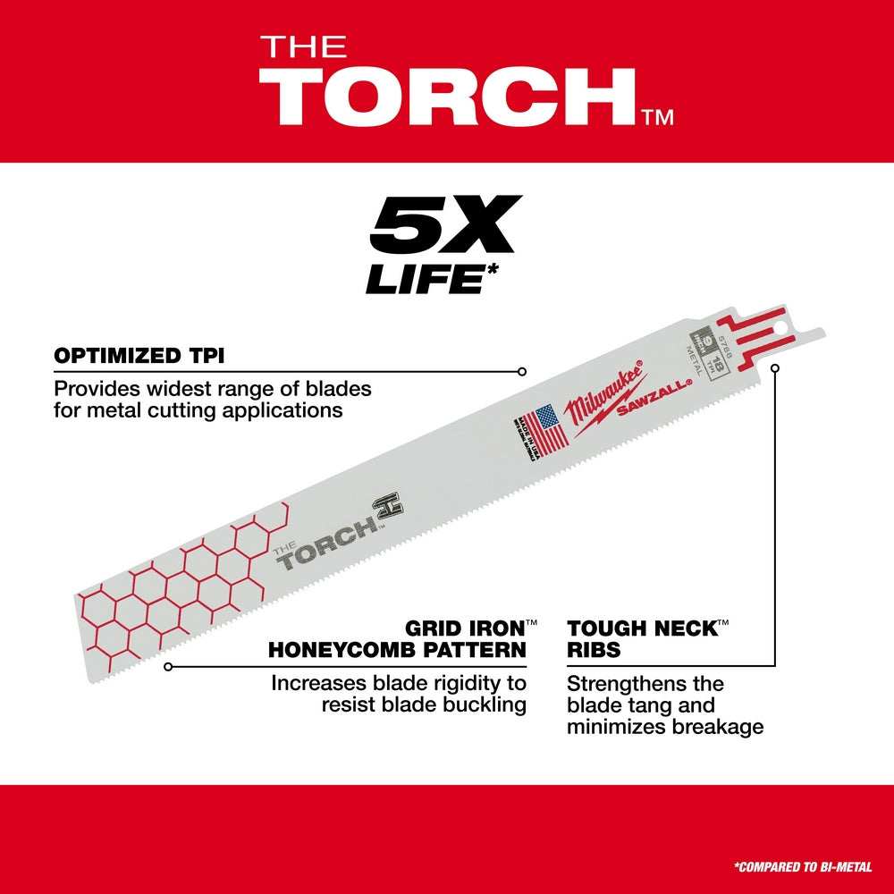 The Torch - 5x Life compared to Bi-Metal - specs