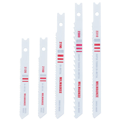 U-Shank Bi-Metal Jig Saw Blade Set - 5PC
