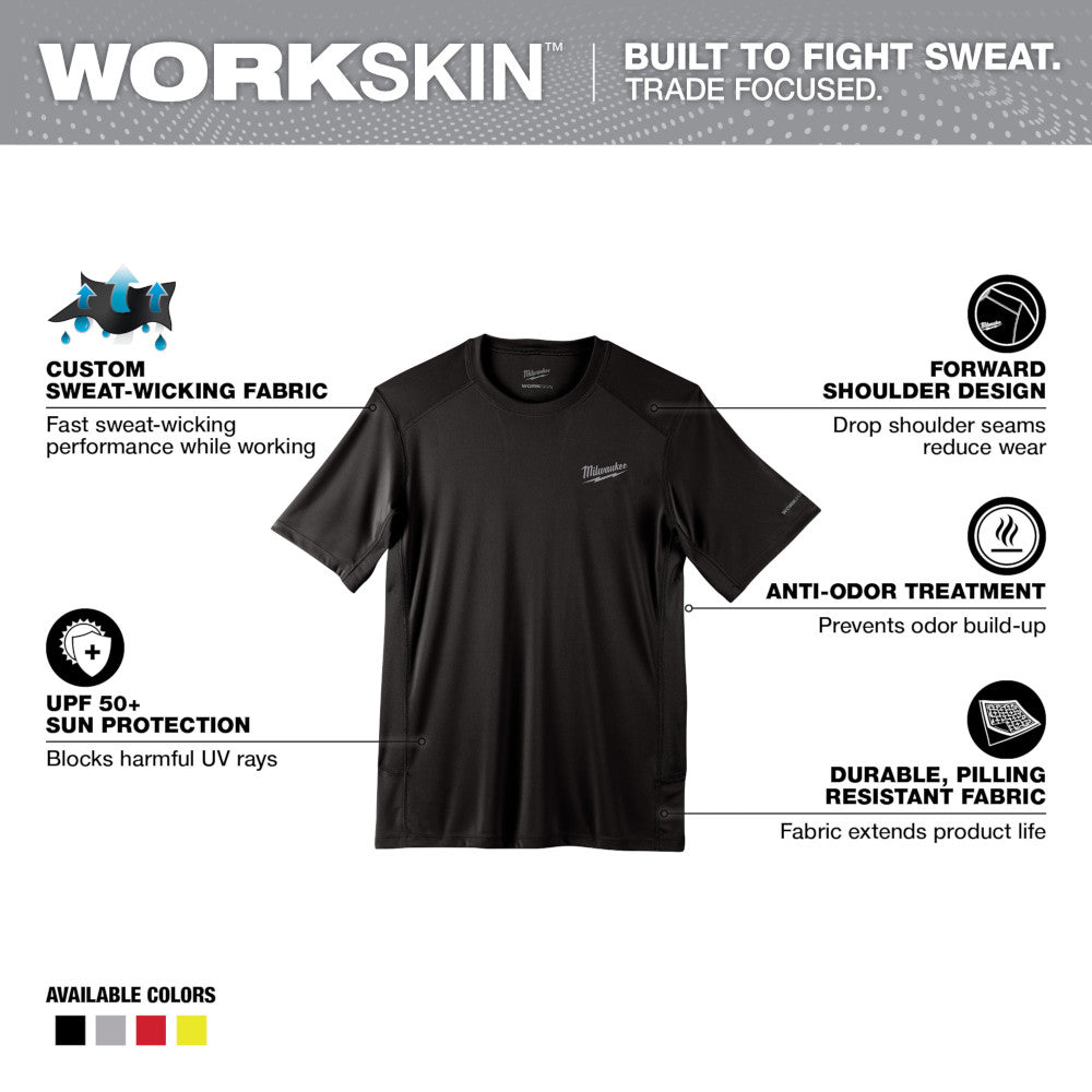 WORKSKIN™ Lightweight Performance Shirt - Short Sleeve - Black XL
